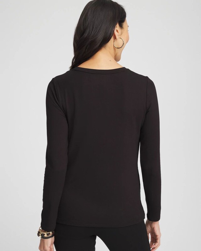 Touch of Cool Embellished Leopard Layering Tee - image 3